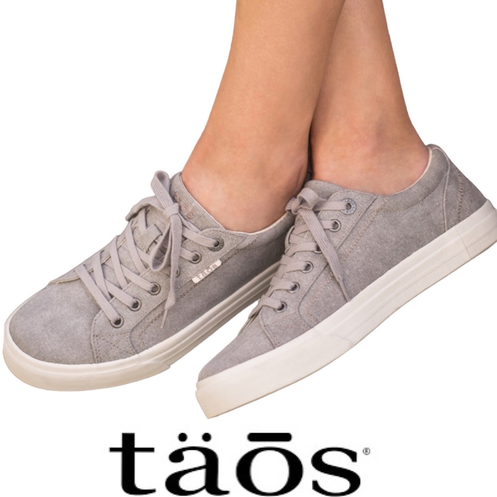 EUC TAOS Women’s Gray Plim Soul Sneakers Lace Up Extra Padding Shoes Size 8.5